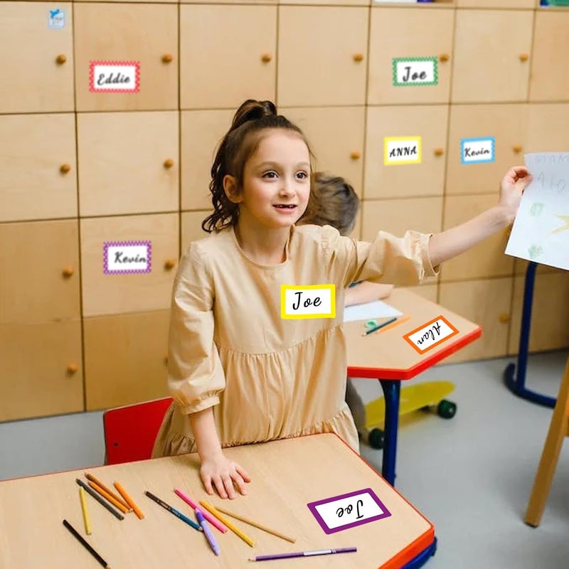 Yeachlaing 6 Color Name Tag Stickers, 240PCS Waterproof Stickers 3.5X2.25 Inch Name Labels for Office, School, Classroom and Home - Image 5